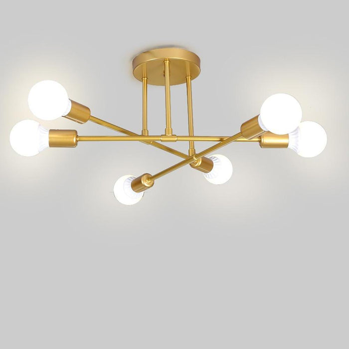 Geometrical Linear Modern Sputnik Flush Mount Light LED Ceiling Light