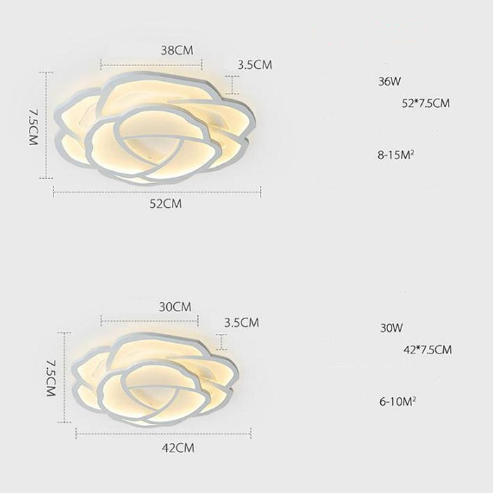 Flower Shapes Dimmable LED Modern Ceiling Lights Flush Mount Lighting