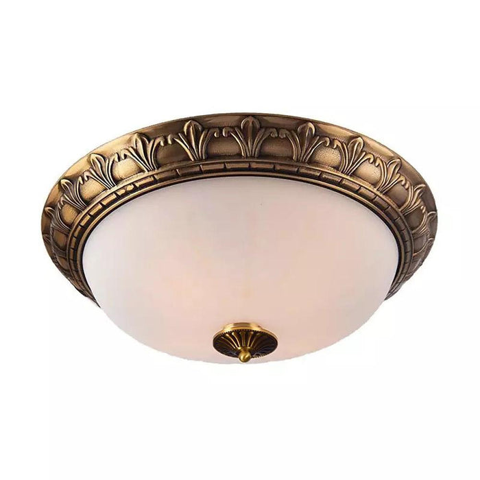 Retro Flush Mount Ceiling Light Metal Glass Traditional LED Light