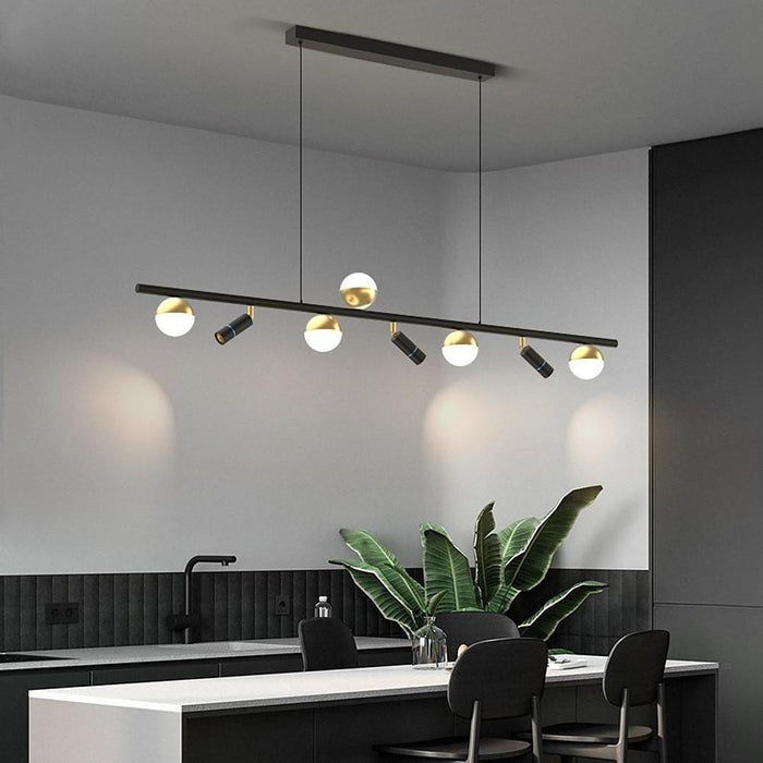 Linear LED Modern Chandelier Pendant Light Hanging Lamp Island Lights