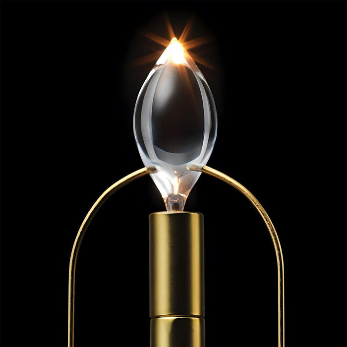 Flame Water Drop Table Lamp - USB Rechargeable, Portable Night Light for Bedroom, Bar, Indoor Decor