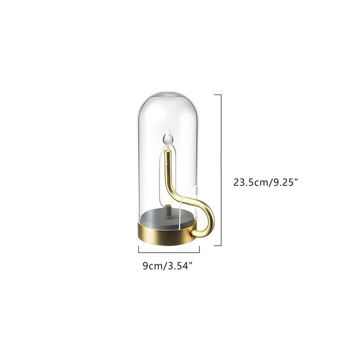 Flame Water Drop Table Lamp - USB Rechargeable, Portable Night Light for Bedroom, Bar, Indoor Decor
