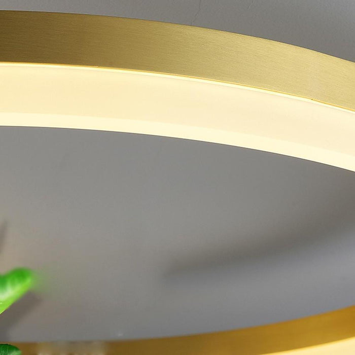 Overlapping Circles Flush Mount Ceiling Light Metal Artistic LED Light
