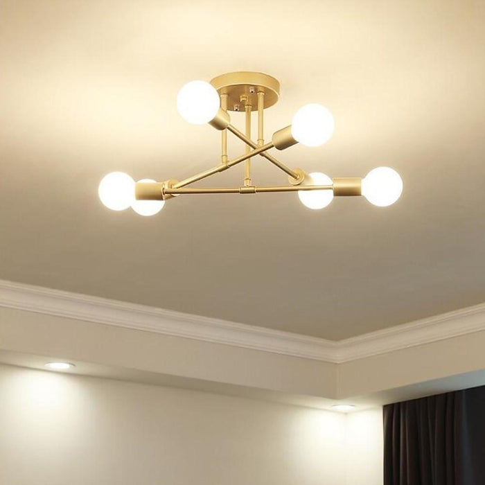Geometrical Linear Modern Sputnik Flush Mount Light LED Ceiling Light