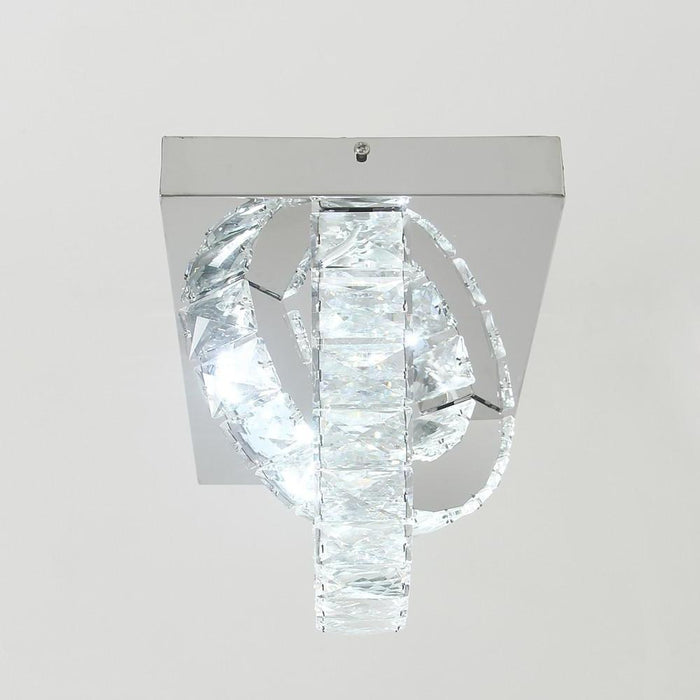 Circular Electroplated Metal Crystal Modern LED Ceiling Lights
