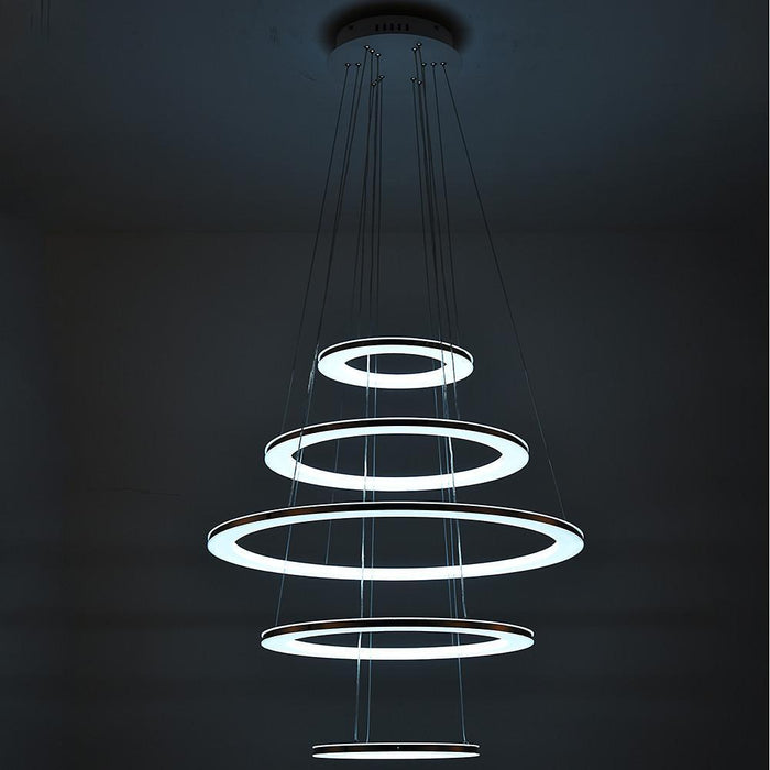 Adjustable Contemporary Chandelier Light Mid-century Chandeliers with 5 Tiered LED Lights