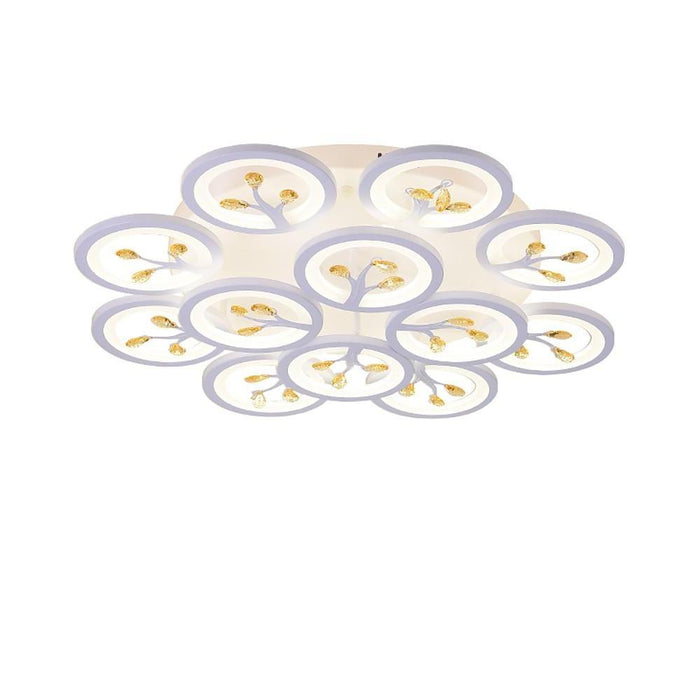 16 Lights Flower Dimmable LED White Nordic Ceiling Lights Flush Mount Lighting