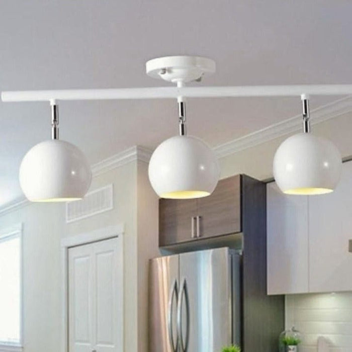 3-light Bowled Metal Flush Mount Downlight Ceiling Light