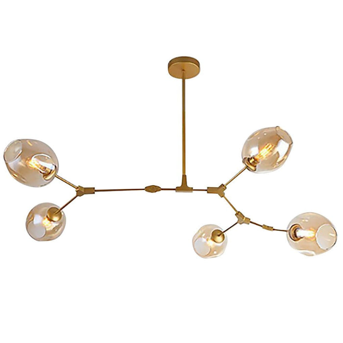 Nordic Branches Bubble Sputnik Chandelier - 5 to 11 Lights. Gold Finish