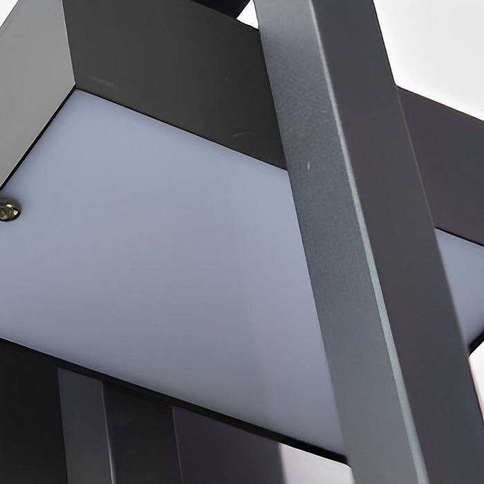 Rectangular Black Outdoor Wall Lamp - Modern Exterior Lighting Fixture, Up/Down Light