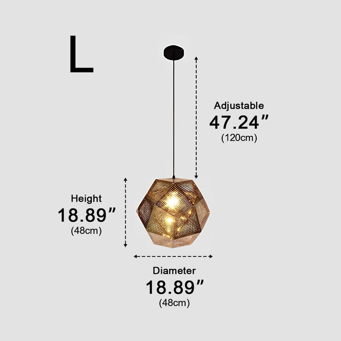 Modern Geometric LED Pendant Light, Minimalist Round Chandelier for Dining Room/Kitchen Island