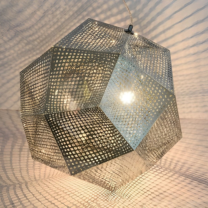 Modern Geometric LED Pendant Light, Minimalist Round Chandelier for Dining Room/Kitchen Island
