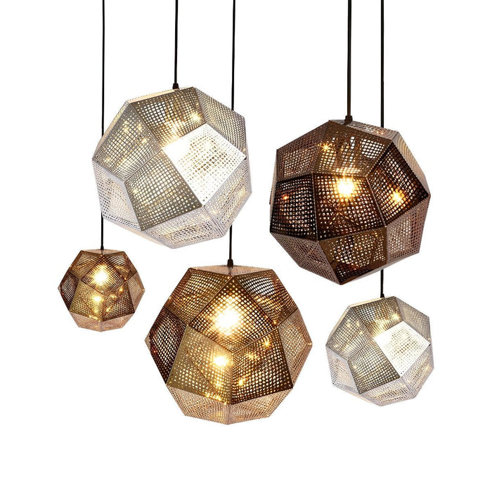 Modern Geometric LED Pendant Light, Minimalist Round Chandelier for Dining Room/Kitchen Island