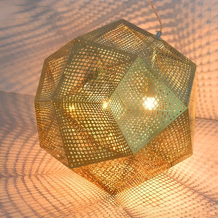 Modern Geometric LED Pendant Light, Minimalist Round Chandelier for Dining Room/Kitchen Island