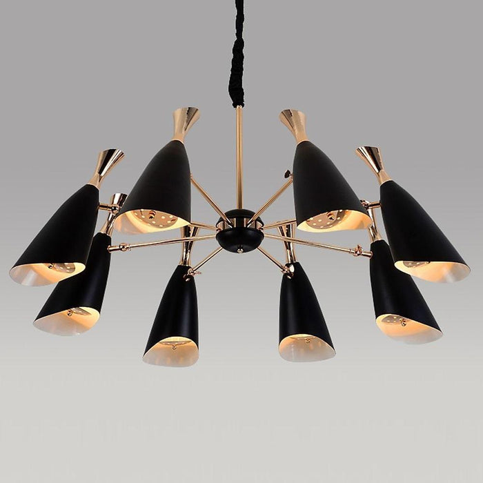 8-light LED Electroplated Metal Nordic Chandeliers Ceiling Lights Fixture