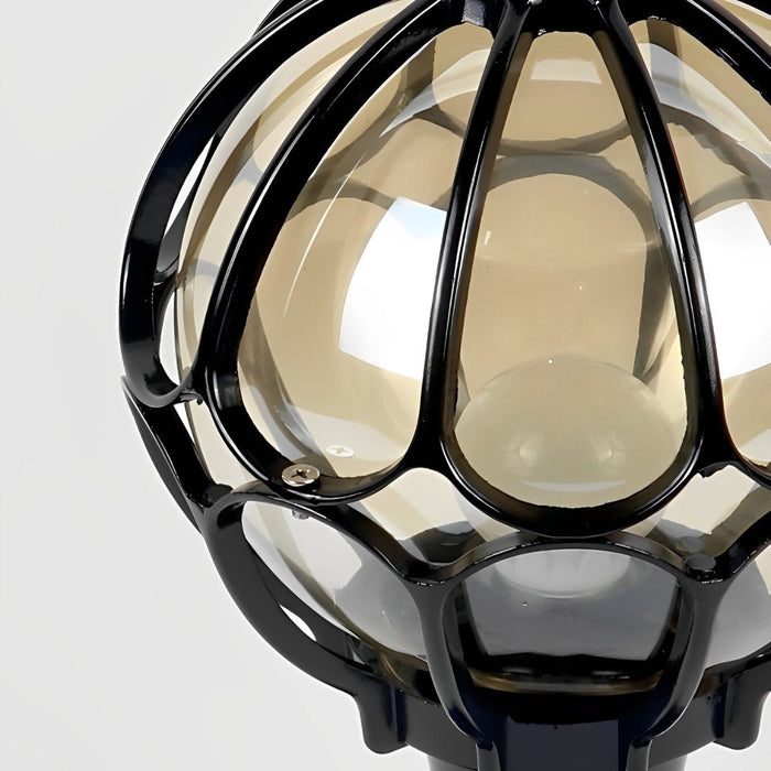 Vintage Ball Outdoor Fence Post Light - Classic Globe Pillar Light for Deck, Patio, and Garden Landscape Path