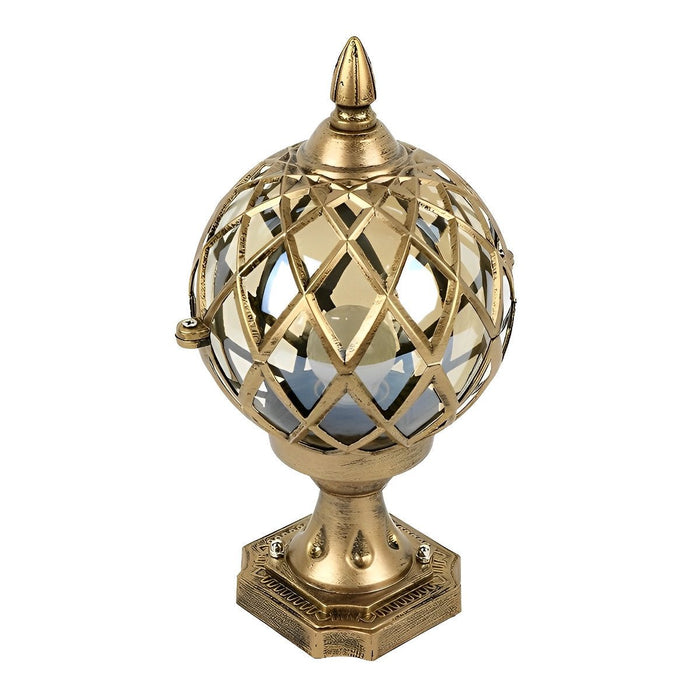 Round Ball Outdoor Fence Post Light - Modern Garden Patio Lighting, Weatherproof Decorative Fixture