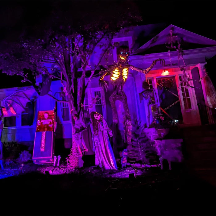 UV Purple Light Flood Light - Halloween Outdoor Waterproof - Ambient Party Lighting