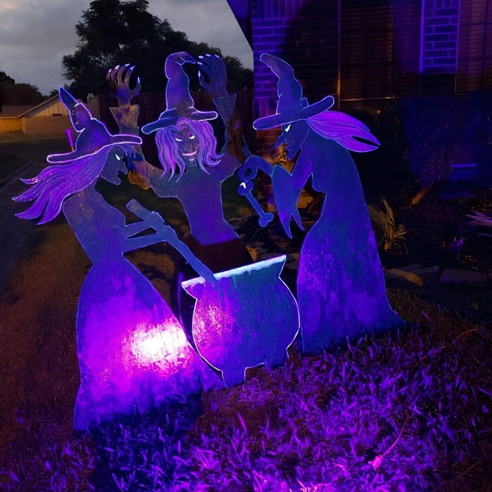 UV Purple Light Flood Light - Halloween Outdoor Waterproof - Ambient Party Lighting