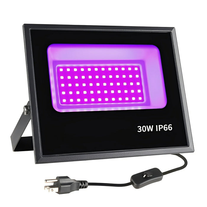 UV Purple Light Flood Light - Halloween Outdoor Waterproof - Ambient Party Lighting