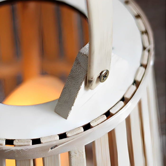 Handmade Bamboo Rattan LED Candle Lantern - Rustic Nordic Floor Lamp, Table Lamp, Hanging Decor Light for Indoor/Outdoor Ambiance