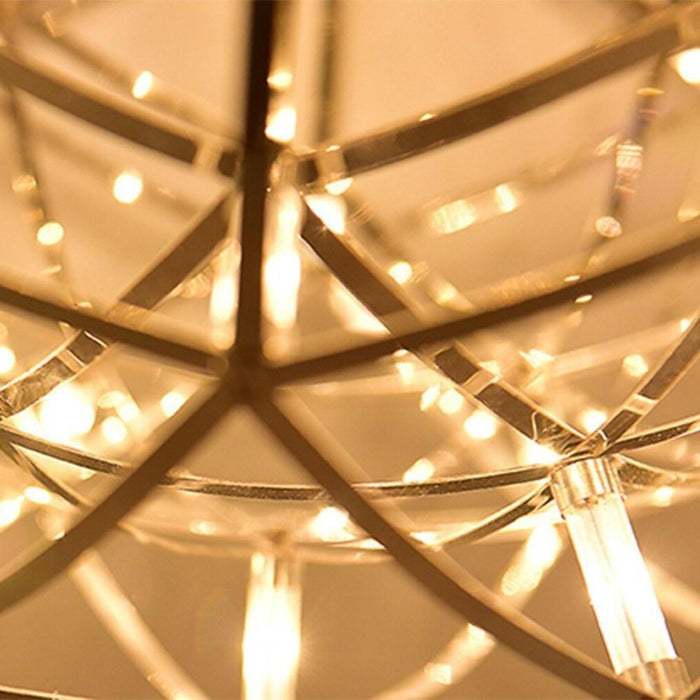 12'' Sphere Lantern Pendant LED Modern Metal Kitchen Island Ceiling Lighting