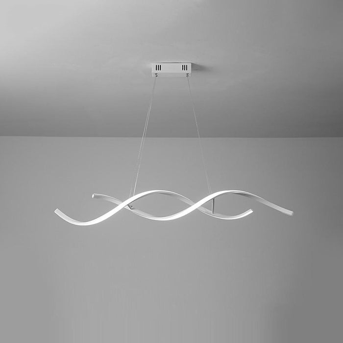 Dual Wave Design Dimmable Pendant Lighting Modern Metal LED Kitchen Lighting Dining Room Lighting Ceiling Light