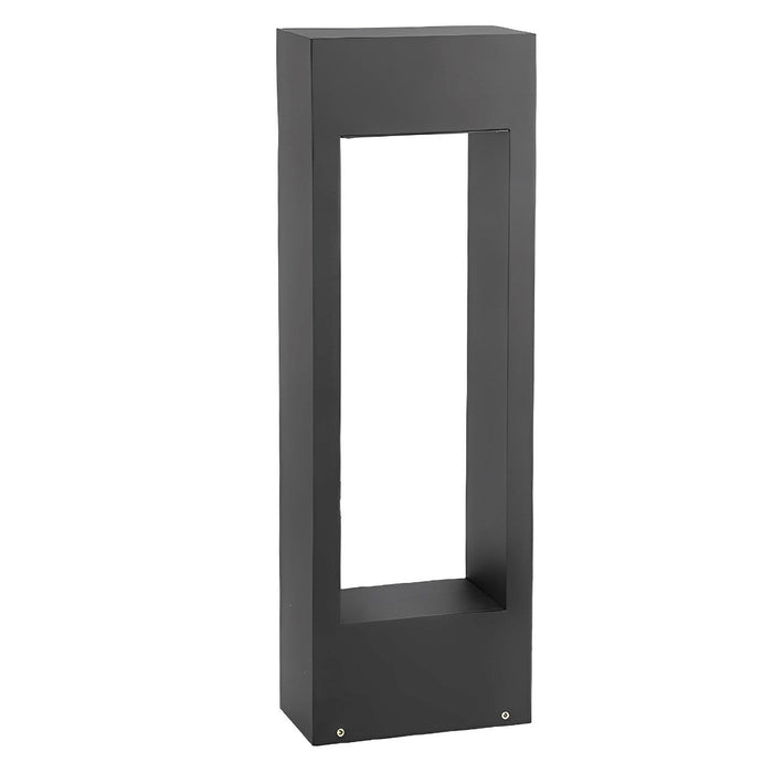 Hollow Square Outdoor Lawn Light - Waterproof LED Post Light, Black Modern Garden Lamp