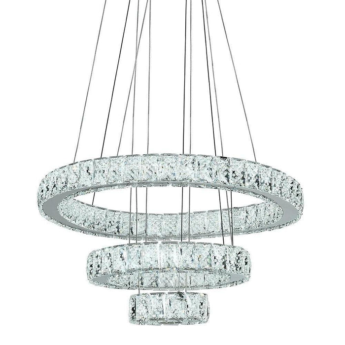 3 Circles Design Electroplated Crystal Dimmable LED Modern Chandeliers