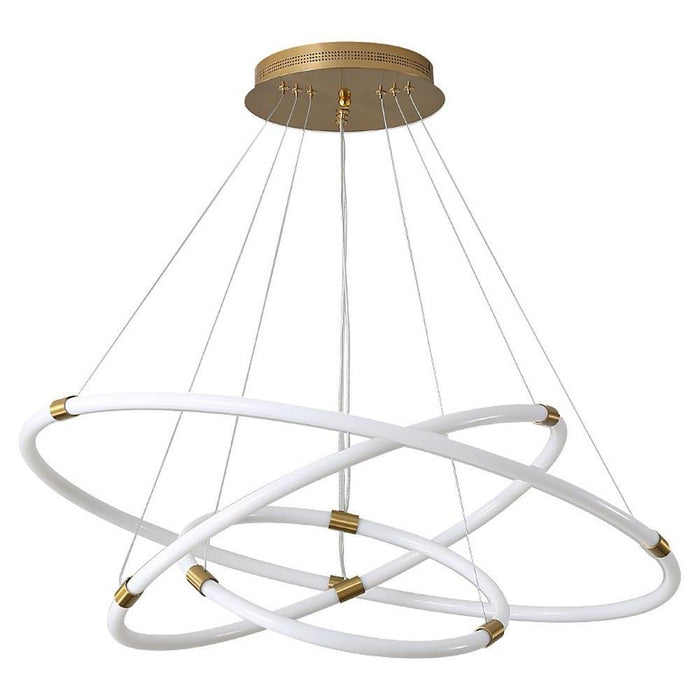 Surround Circle LED Chandelier: 2/3-Light. 4000K. Acrylic