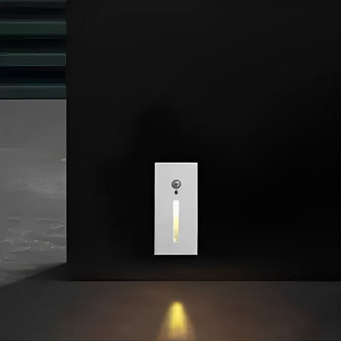 Indoor Minimalist Motion Sensor LED Recessed Stairway Wall Light - Aluminum Step Pathway Illumination, Modern Design