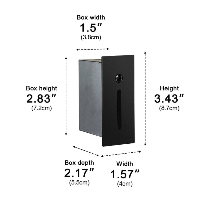 Indoor Minimalist Motion Sensor LED Recessed Stairway Wall Light - Aluminum Step Pathway Illumination, Modern Design