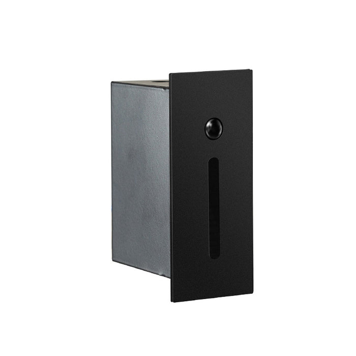 Indoor Minimalist Motion Sensor LED Recessed Stairway Wall Light - Aluminum Step Pathway Illumination, Modern Design
