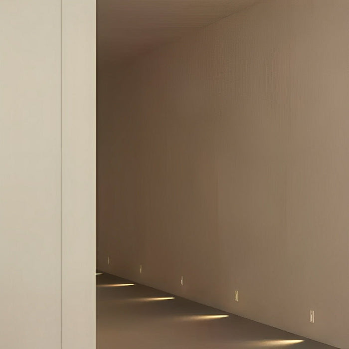 Indoor Minimalist Motion Sensor LED Recessed Stairway Wall Light - Aluminum Step Pathway Illumination, Modern Design