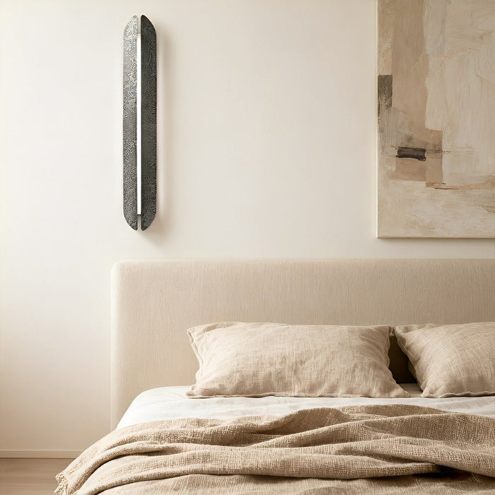 Industrial Long Strip LED Wall Sconces - Black Stainless Steel, Modern Minimalist Design - Hardwired Indoor Lighting