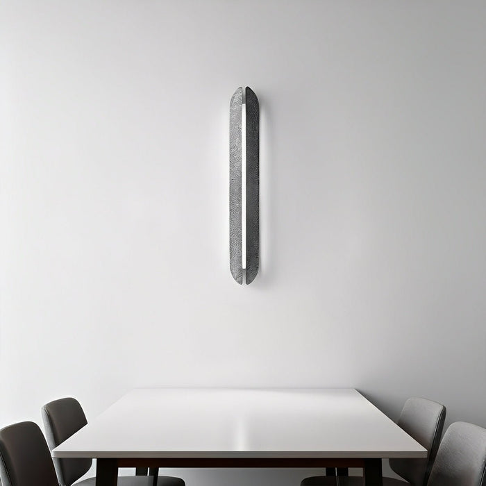 Industrial Long Strip LED Wall Sconces - Black Stainless Steel, Modern Minimalist Design - Hardwired Indoor Lighting