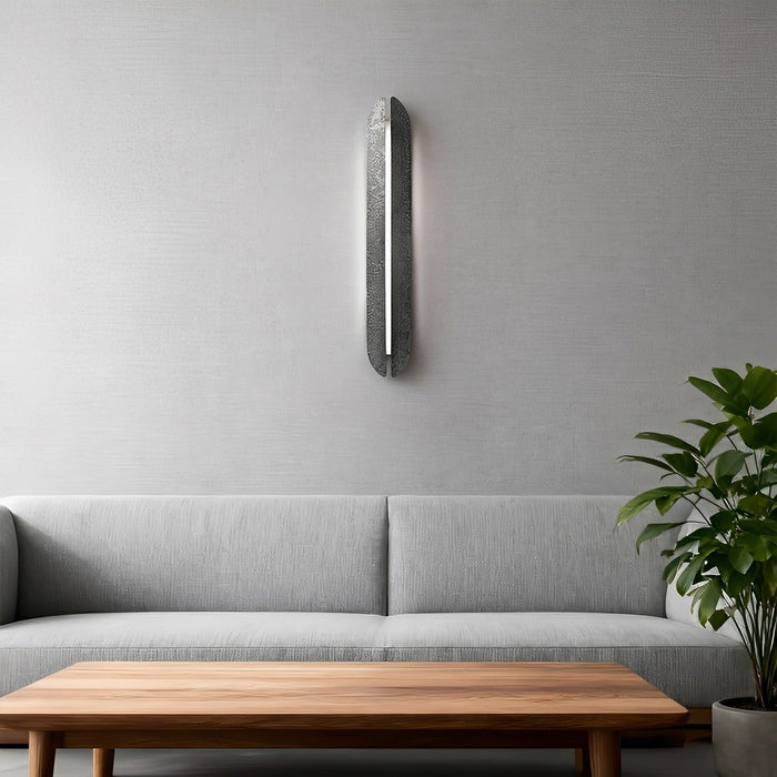 Industrial Long Strip LED Wall Sconces - Black Stainless Steel, Modern Minimalist Design - Hardwired Indoor Lighting