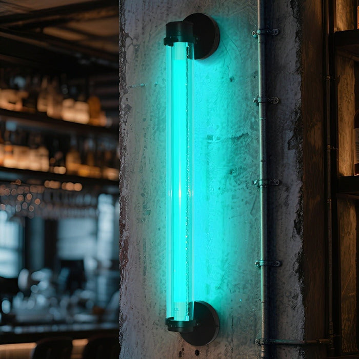 Industrial LED Strip Wall Sconce, Linear Neon Light Bar for Bar/Cafe/Home Decor, RGB Accent Lighting