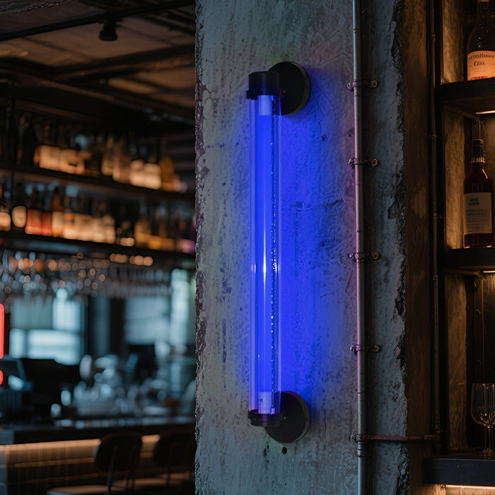 Industrial LED Strip Wall Sconce, Linear Neon Light Bar for Bar/Cafe/Home Decor, RGB Accent Lighting