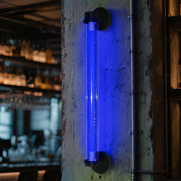 Industrial LED Strip Wall Sconce, Linear Neon Light Bar for Bar/Cafe/Home Decor, RGB Accent Lighting