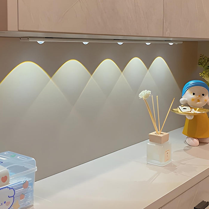 Intelligent Cat Eye Motion Sensor Cabinet Light - Dimmable, Wireless, Rechargeable LED Under Cabinet Lighting, Closet, Shelf