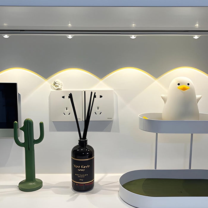 Intelligent Cat Eye Motion Sensor Cabinet Light - Dimmable, Wireless, Rechargeable LED Under Cabinet Lighting, Closet, Shelf