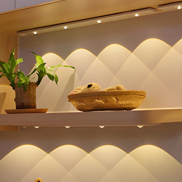Intelligent Cat Eye Motion Sensor Cabinet Light - Dimmable, Wireless, Rechargeable LED Under Cabinet Lighting, Closet, Shelf