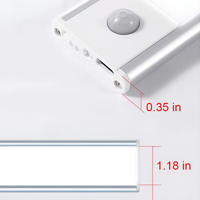 Intelligent Ultra-thin Motion Sensor Wireless Strip LED Cabinet Light with USB Rechargeable