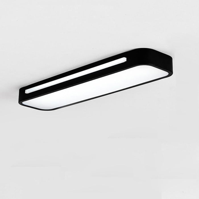 Rounded Corners Flush Mount Kitchen Light Fixtures Rectangular Striplight Ceiling Lights