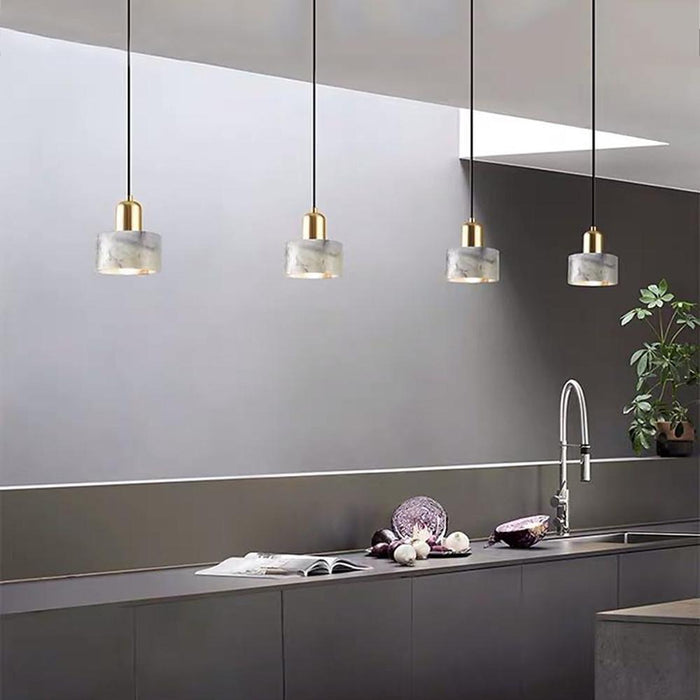 Nordic Ceramic Pendant Light Marble Metal Pendant Lighting