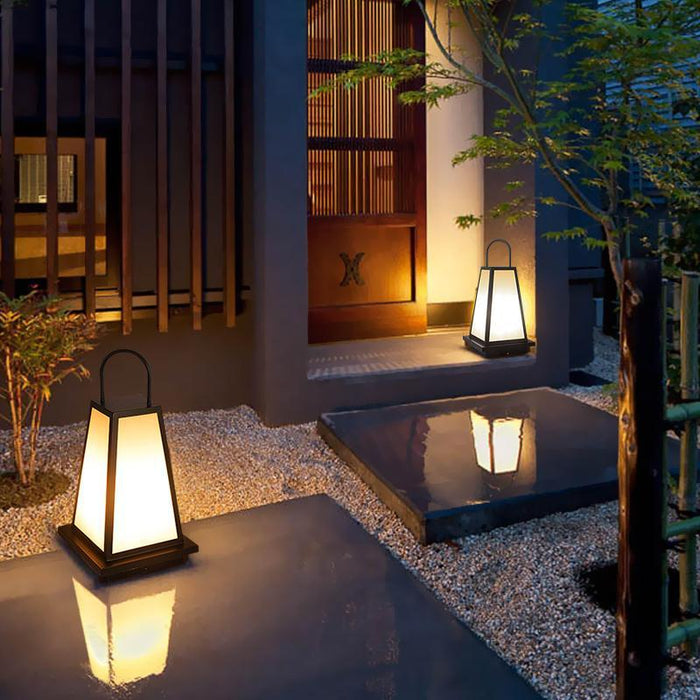 Portable Waterproof LED Black Retro Outdoor Light Lanterns Garden Lights