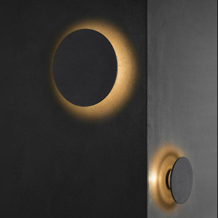 Round Concrete LED Waterproof Gray Modern Outdoor Wall Lights Porch Lights