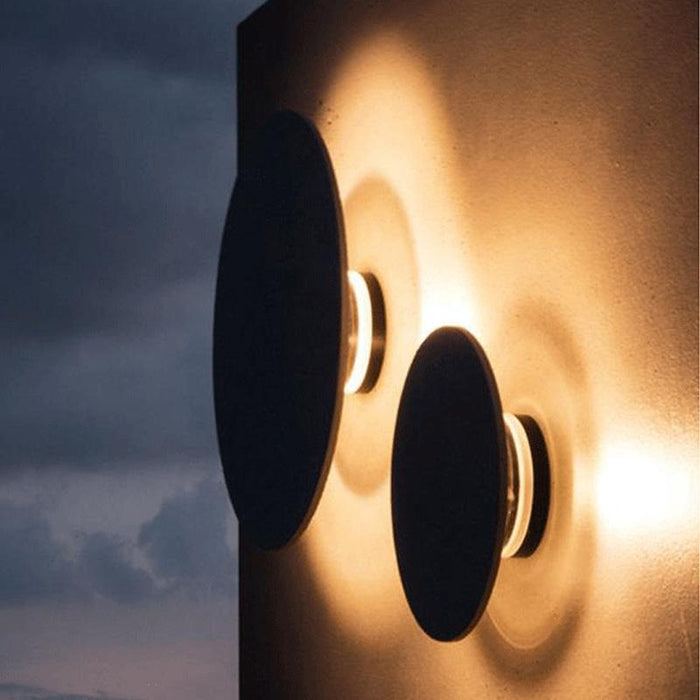 Round Concrete LED Waterproof Gray Modern Outdoor Wall Lights Porch Lights