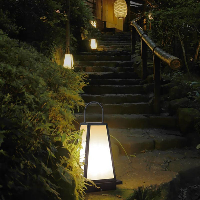 Portable Waterproof LED Black Retro Outdoor Light Lanterns Garden Lights